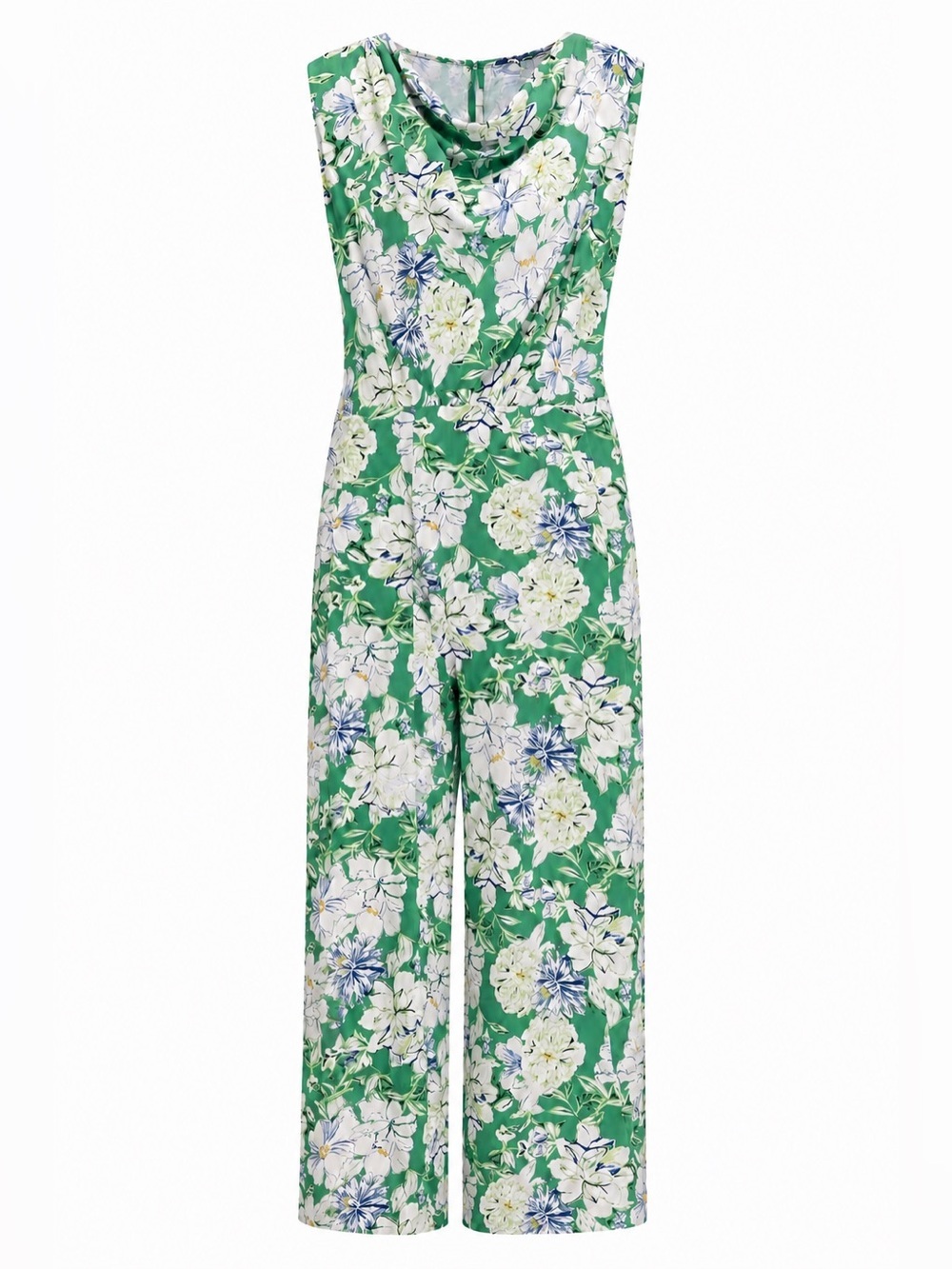 Zara NWOT green floral jumpsuit, large